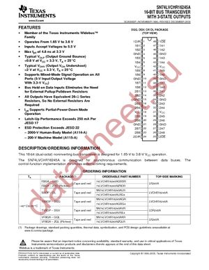 74LVCHR16245AZRDR datasheet  